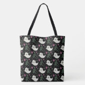 Halloween Ghost, Black Cats and Skulls Tote Bag (Achterkant)