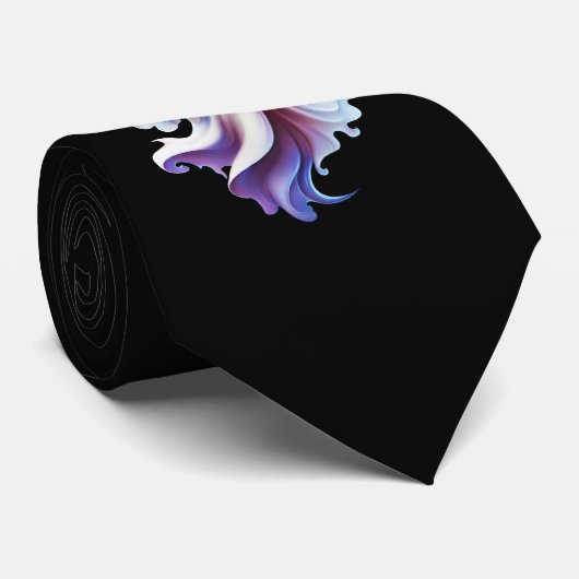 Halloween Ghost Black Stropdas (Opgerold)