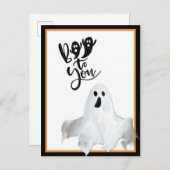 Halloween Ghost Boo aan je hoofd Briefkaart (Voorkant / Achterkant)