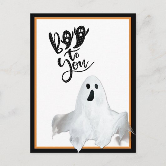 Halloween Ghost Boo aan je hoofd Briefkaart (Voorkant)