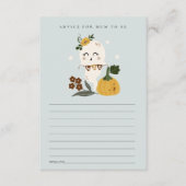 Halloween Ghost Boo Advice for Mum Baby shower Informatiekaartje (Voorkant)