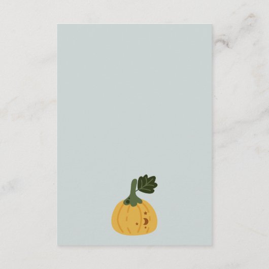 Halloween Ghost Boo Advice for Mum Baby shower Informatiekaartje (Achterkant)