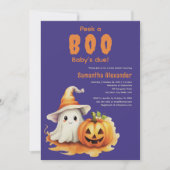 Halloween Ghost Boo baby shower Invitation Kaart (Voorkant)