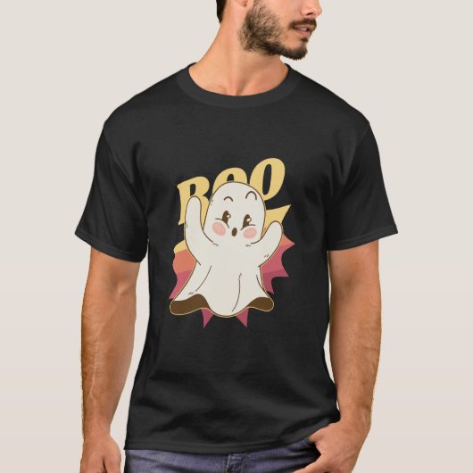 Halloween Ghost Boo Cute T-shirt (Voorkant)