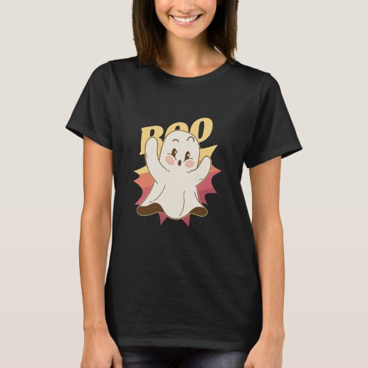 Halloween Ghost Boo Cute T-shirt (Voorkant)