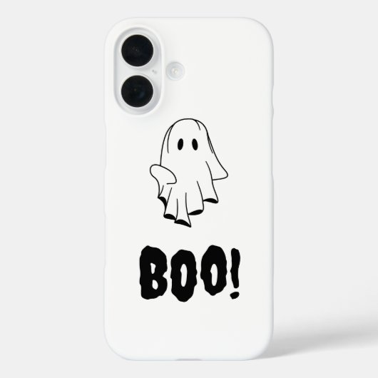 Halloween Ghost Boo iPhone Case Fixed Design (Achterkant)