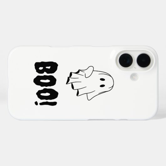Halloween Ghost Boo iPhone Case Fixed Design (Achterkant (horizontaal))