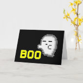 HALLOWEEN GHOST - BOO KAART (Gele Bloem)