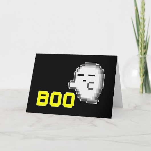 HALLOWEEN GHOST - BOO KAART (Voorkant)