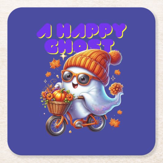 Halloween Ghost Boo Paper Onderzetter (Voorkant)