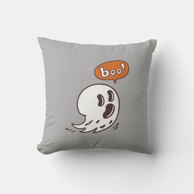 Halloween Ghost Boo Pillow Kussen (Voorkant)