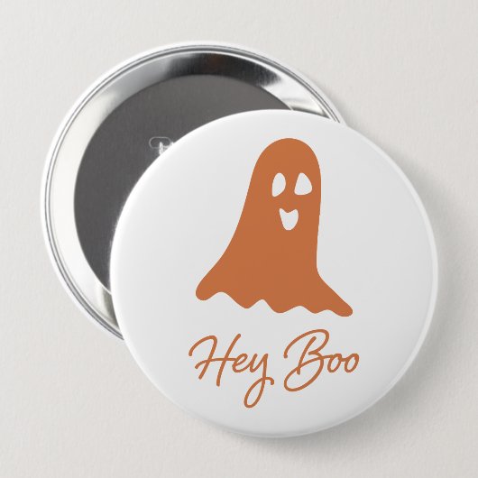 Halloween Ghost Boo Sinaasappel en witte Button Pi (Voorkant /achterkant)