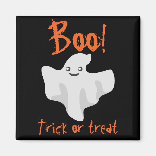 Halloween Ghost Boo! Trick or treat Magneet (Voorkant)