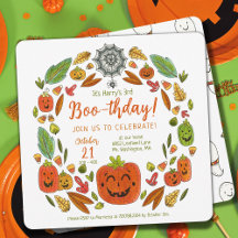 Halloween Ghost Boo-Verjaardag Uitnodiging