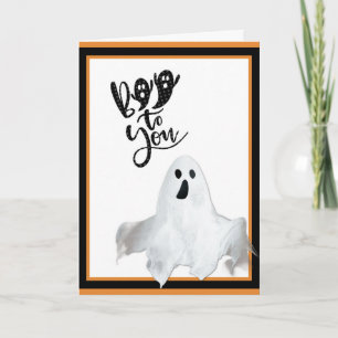 Halloween Ghost Boo voor je grappige Kaart
