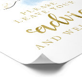 Halloween Ghost Boy Baby shower Advice Sign Poster (Hoek)