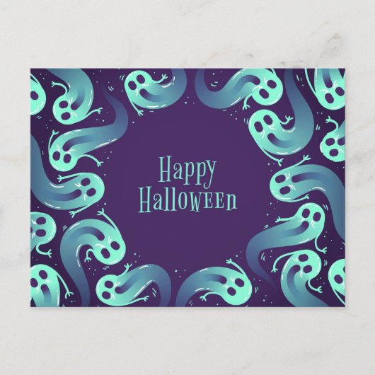 Halloween Ghost Briefkaart (Voorkant)