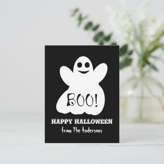 Halloween Ghost Briefkaart (Staand voorkant)