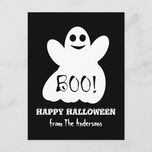 Halloween Ghost Briefkaart (Voorkant)