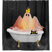 Halloween Ghost Bubble Bath Douchegordijn (Voorkant)