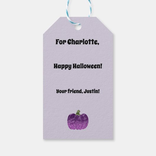 Halloween Ghost Cadeaulabel (Achterkant)