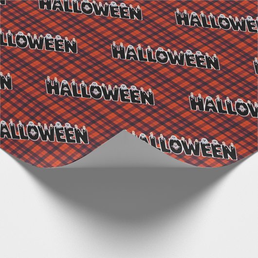 Halloween Ghost Candle Lettering Cadeaupapier (Hoek)