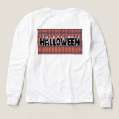 Halloween Ghost Candle Lettering Long Sleeve T (Achterkant)