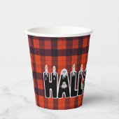 Halloween Ghost Candle Lettering Papieren Bekers (Voorkant)