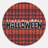 Halloween Ghost Candle Lettering Ronde Sticker (Voorkant)