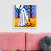 Halloween Ghost Canenorme Art Canvas Afdruk (Insitu (Woonkamer))