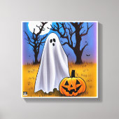 Halloween Ghost Canenorme Art Canvas Afdruk (Voorkant)
