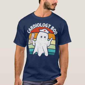  Halloween Ghost Cardiology Boo Nursing T-shirt