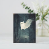 Halloween Ghost Cat Briefkaart (Staand voorkant)