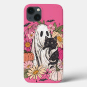 Halloween Ghost Cat iPhone / iPad hoesje (Achterkant)