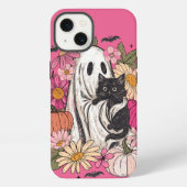 Halloween Ghost Cat iPhone / iPad hoesje iPhone 13 Hoesje (Achterkant)