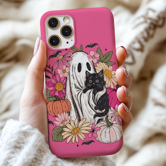 Halloween Ghost Cat iPhone / iPad hoesje iPhone 13 Hoesje