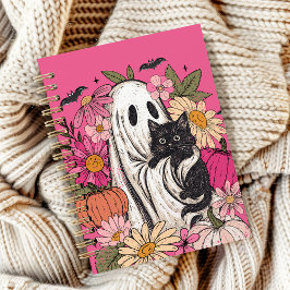 Halloween Ghost Cat iPhone / iPad hoesje Notitieboek