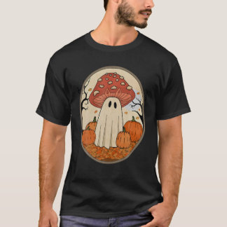  Halloween Ghost Cat Mushroom T Shirt