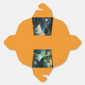 Halloween Ghost & Cat Ontmoeting Bedankdoosjes (Ongevouwen)