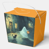 Halloween Ghost & Cat Ontmoeting Bedankdoosjes (Achterkant)