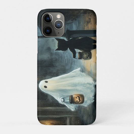 Halloween Ghost & Cat Ontmoeting Case-Mate iPhone Case (Achterkant)
