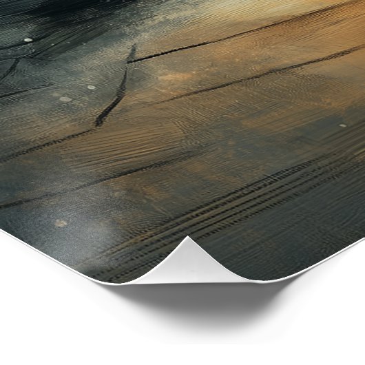 Halloween Ghost & Cat Ontmoeting Perfect Poster (Hoek)