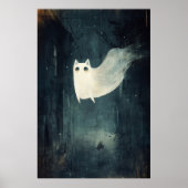 Halloween Ghost Cat Poster (Voorkant)
