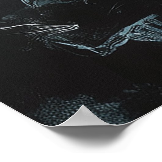 Halloween Ghost Cat Poster (Hoek)