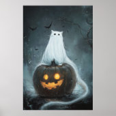 Halloween Ghost Cat Poster (Voorkant)