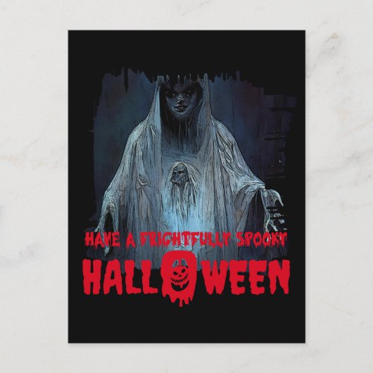 Halloween Ghost Catchy Phrases Briefkaart (Voorkant)