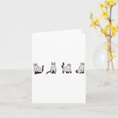 Halloween Ghost Cats Cute Cats in Ghost Costumes F Kaart (Gele Bloem)