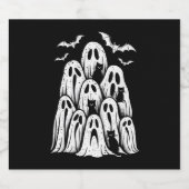 Halloween Ghost Cats Lover Herfst Spooky Season Bier Etiket (Enkel label)