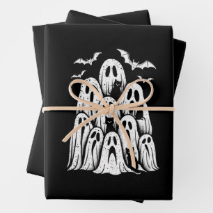 Halloween Ghost Cats Lover Herfst Spooky Season Inpakpapier Vel