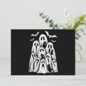 Halloween Ghost Cats Lover Herfst Spooky Season Kaart (Staand voorkant)